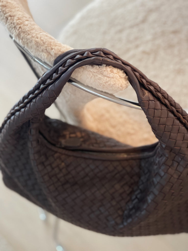 Vintage Intrecciato Leather Hobo