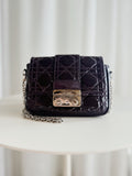 Cannage Patent Leather Cross Body Bag