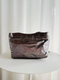 Metallic Motocross Leather Clutch