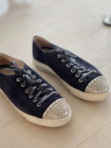 Studded Suede Sneakers