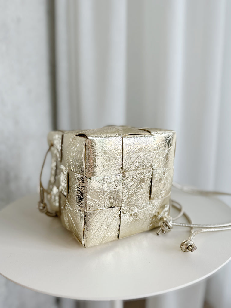Metallic Cassette Bucket Bag