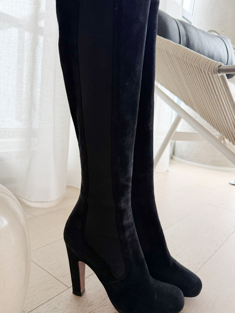 Suede Knee High Boots