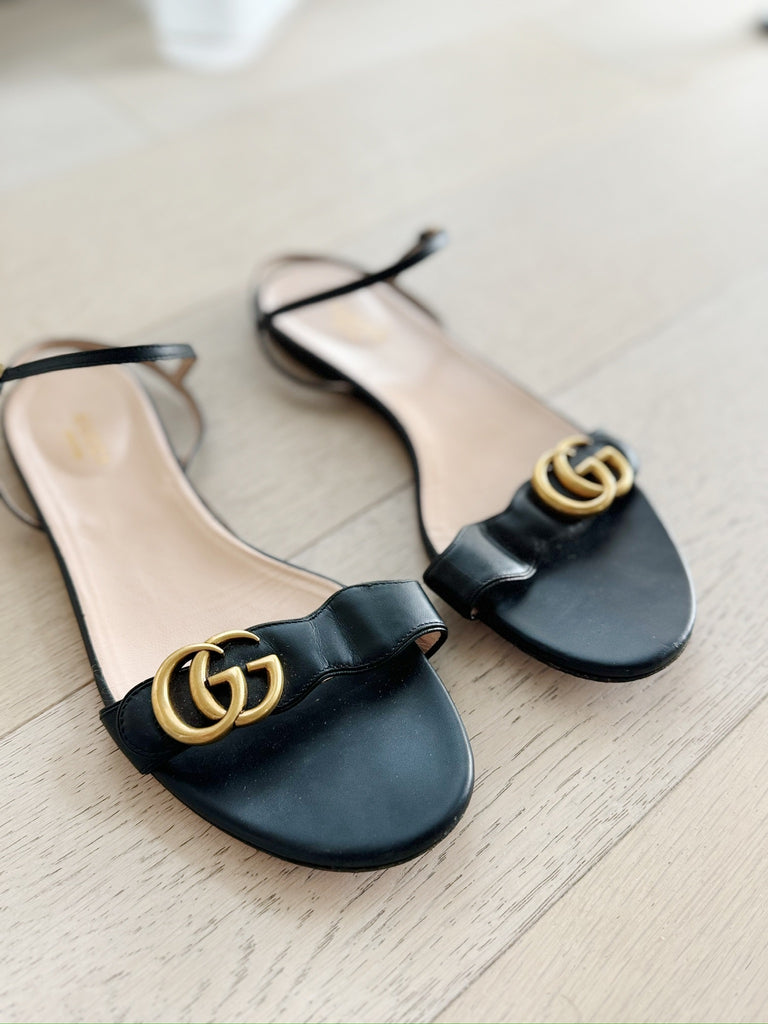 Leather Marmont Flat Sandals