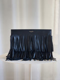Leather Fringe Clutch Bag