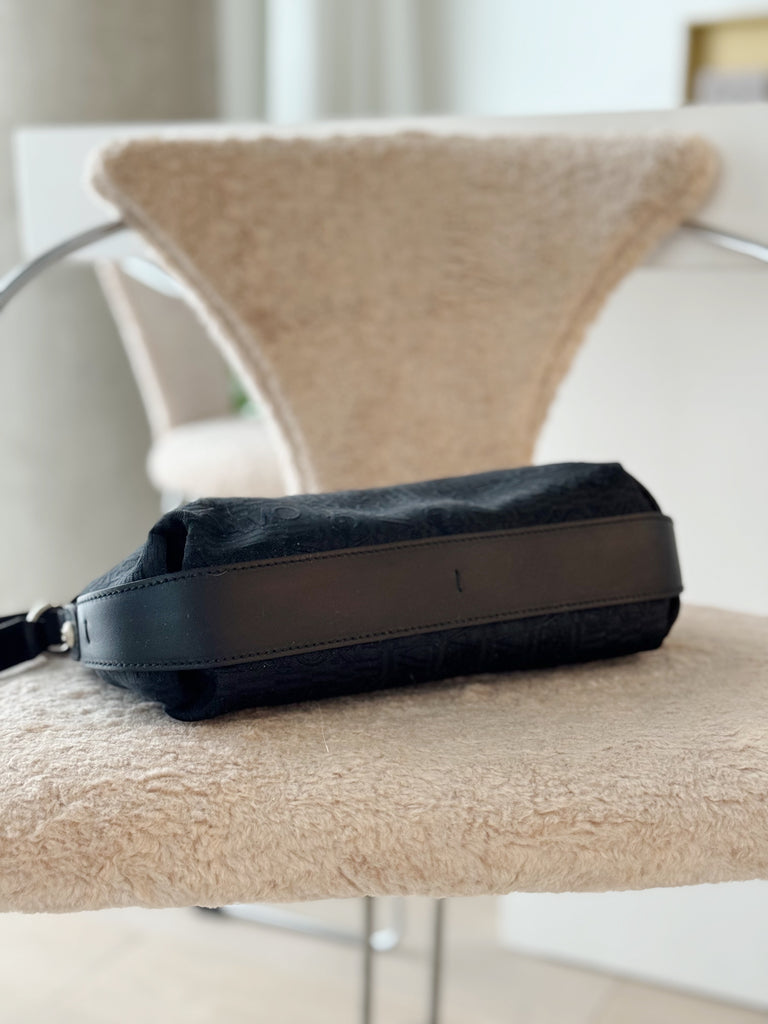 Canvas and Leather Shoulder Bag