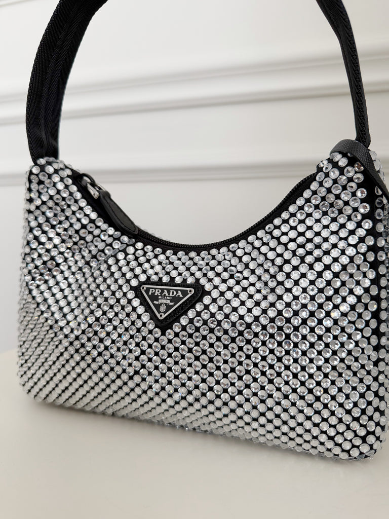 Re-edition 2000 Mini Crystal-Studded Bag