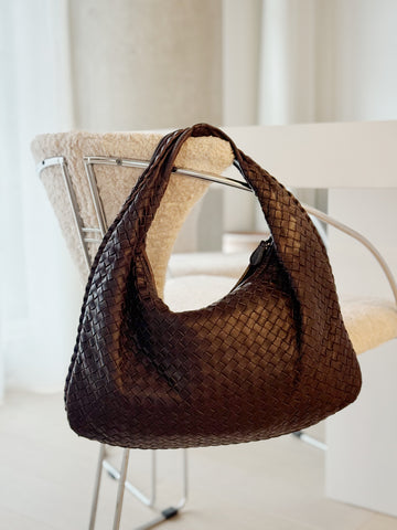 Vintage Intrecciato Leather Hobo