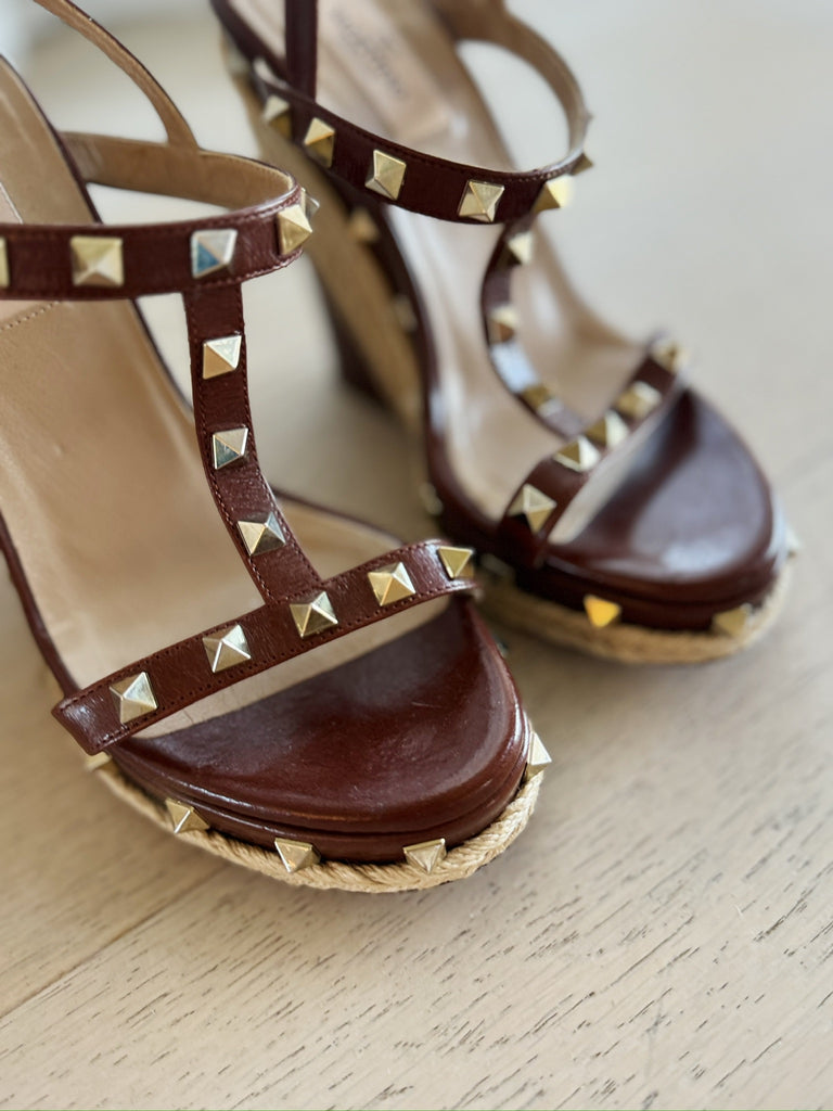 Rockstud Wedge Sandals