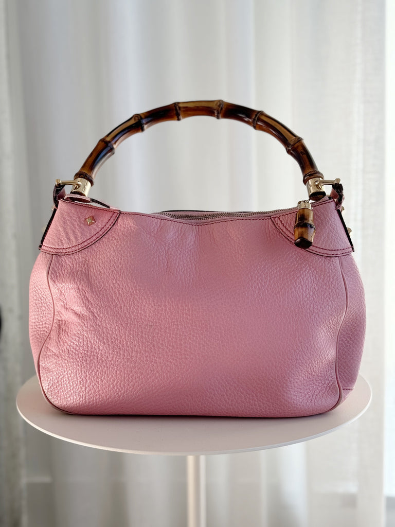 Nailhead Bamboo Shoulder Bag