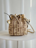 Raffia Mini Mon Tresor Bucket Bag