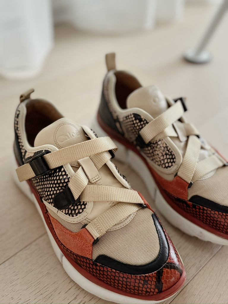 Snake Detail Sneakers