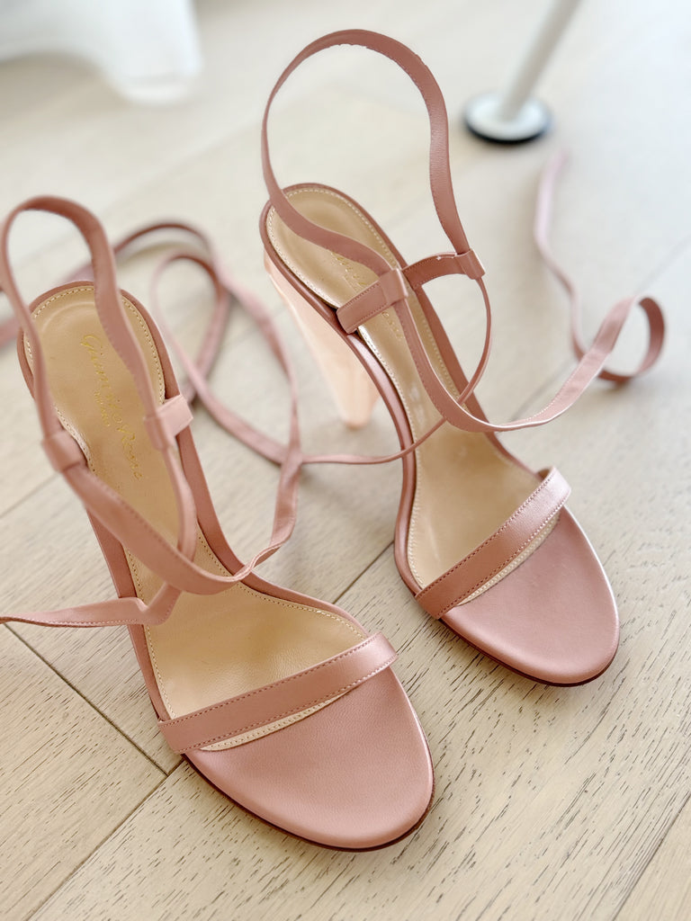 Lucite Heel Sandals