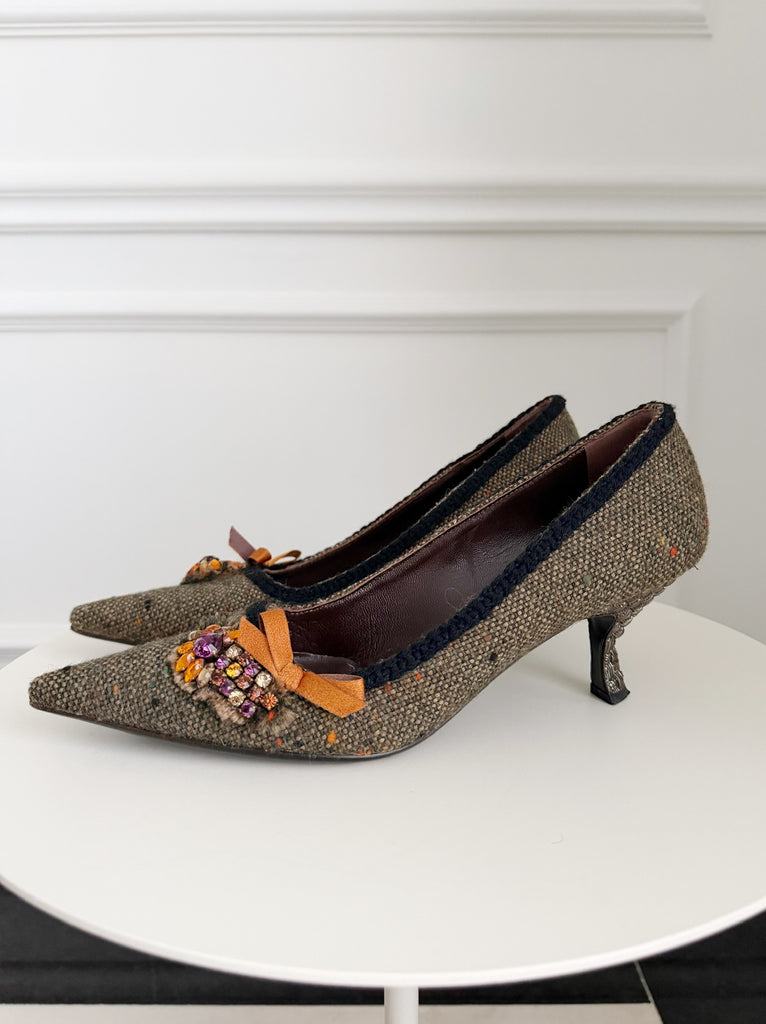 Vintage Tweed Pumps
