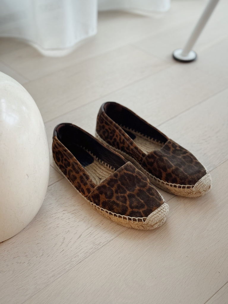 Ponyhair Leopard Print Espadrilles