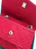 Vintage Wool & Leather Flap Bag