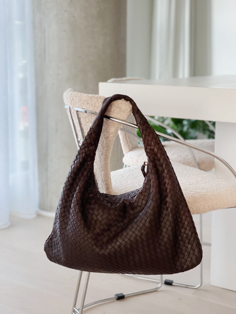 Vintage Intrecciato Leather Hobo