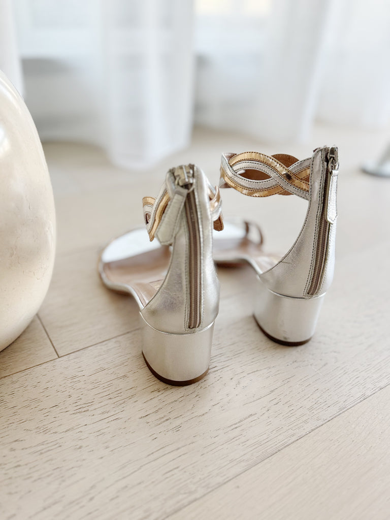 Metallic Leather Sandals