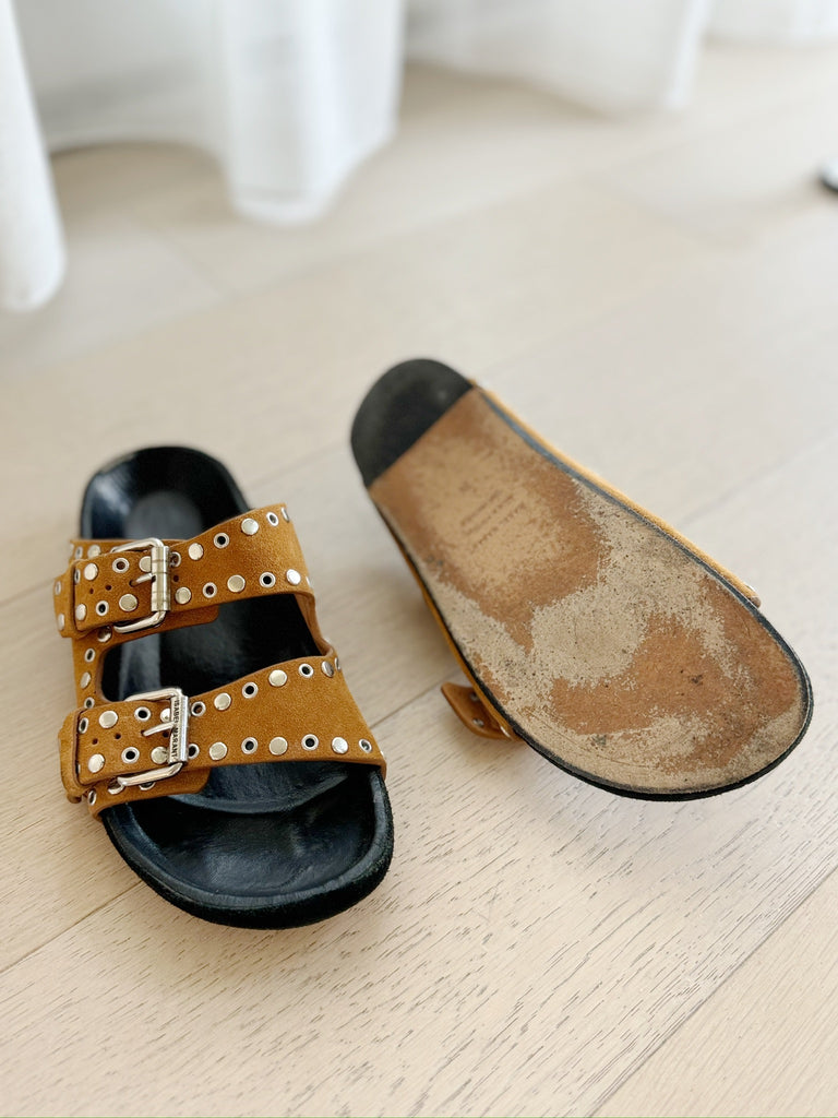 Suede Studded Lennyo Flat Sandals