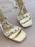 Rockstud Lace-Up Sandals