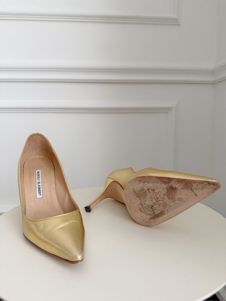 Metallic Leather Pumps