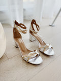 Metallic Leather Sandals