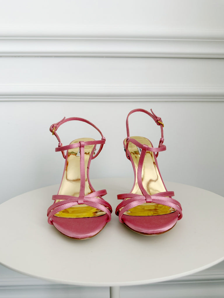 Satin Jewelled Sandals