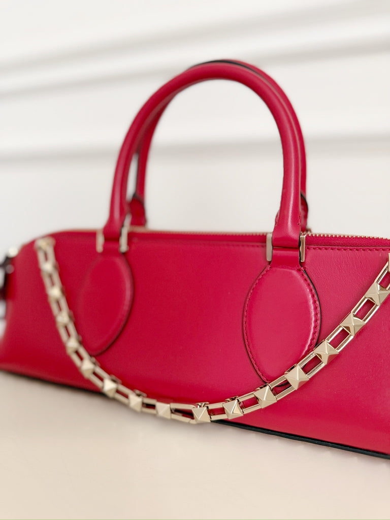 East West Rockstud Leather Bag