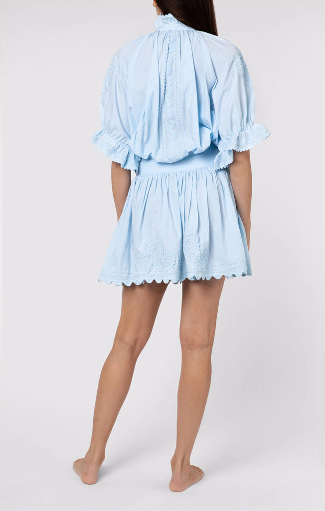 Poplin Blouson Short Sun Dress