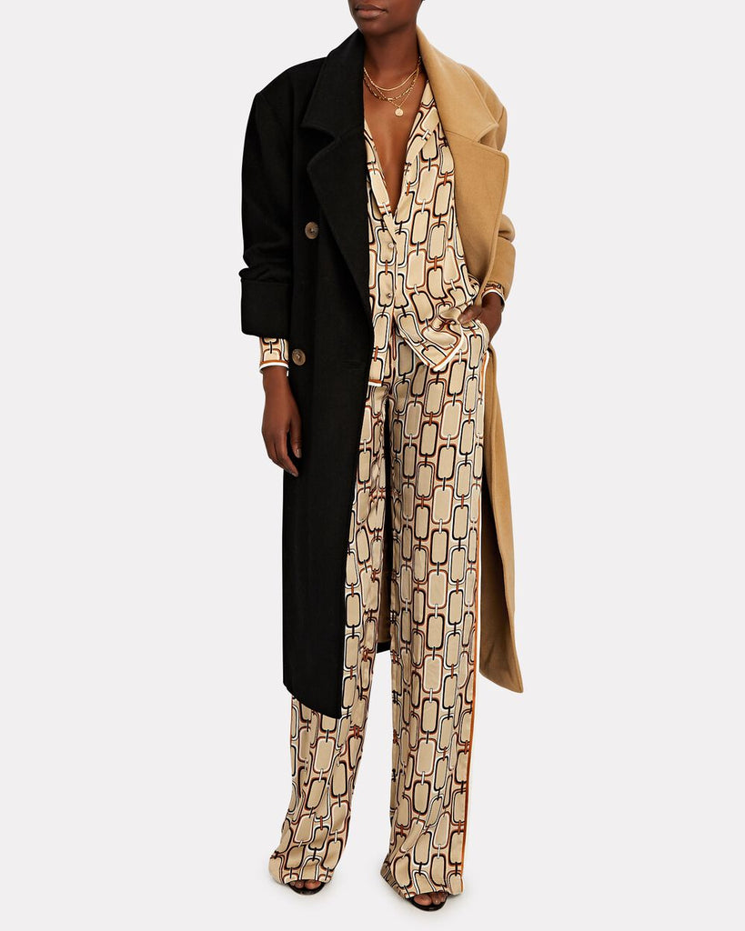 Lionel Chain-Link Wide-Leg Pants