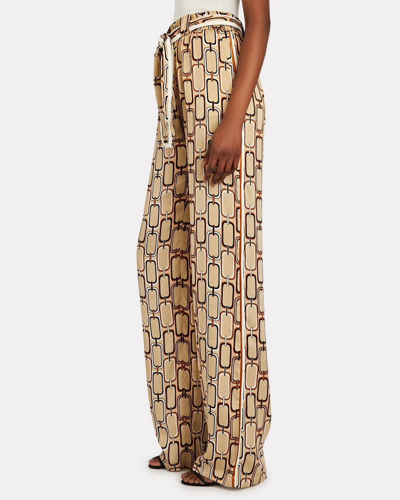 Lionel Chain-Link Wide-Leg Pants