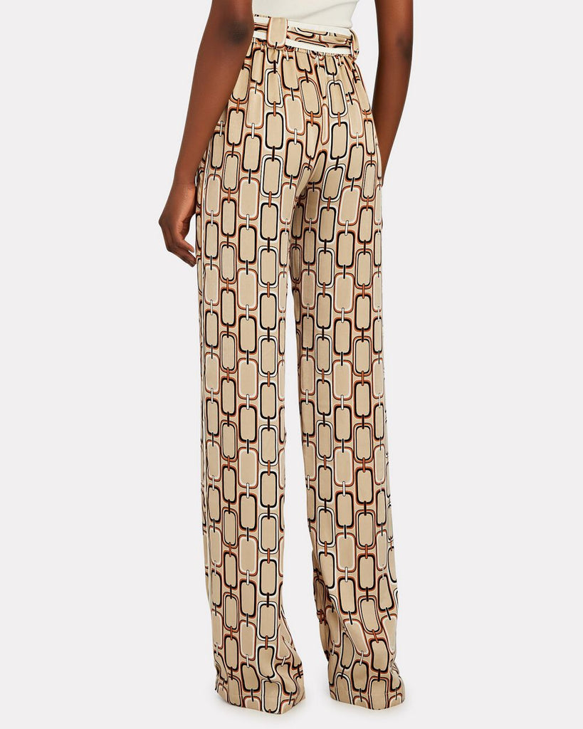 Lionel Chain-Link Wide-Leg Pants