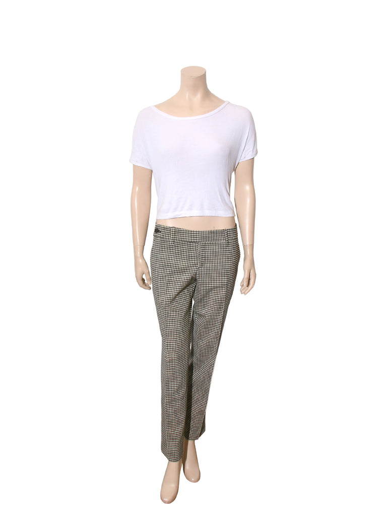 Wool Checkprint Pants