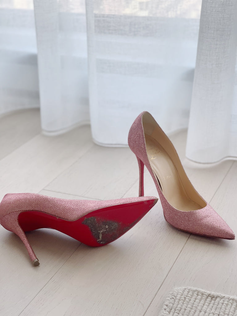 Pointed Glitter Pumps