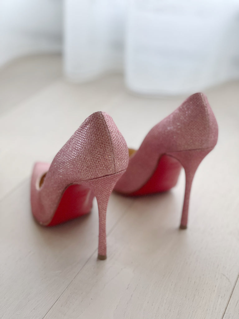 Pointed Glitter Pumps