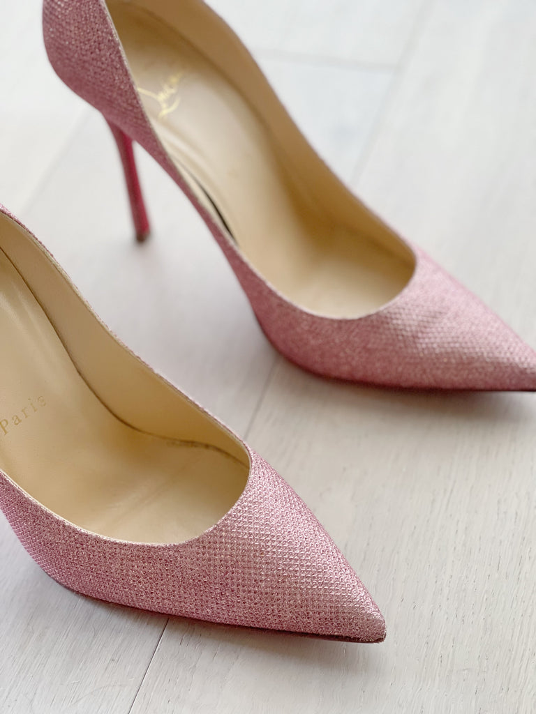 Pointed Glitter Pumps