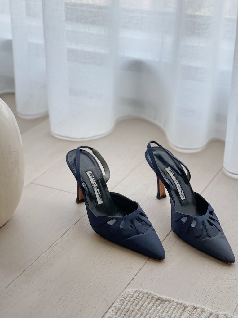 Parachute Slingback Pumps