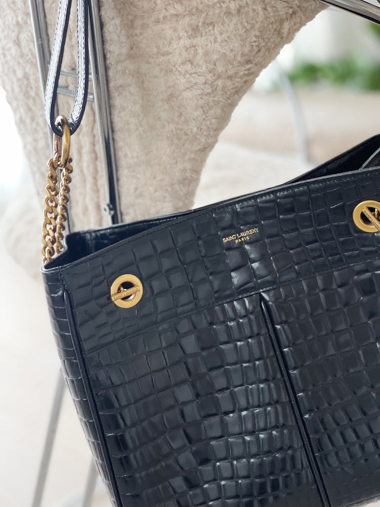 Croc Leather Claude Tote