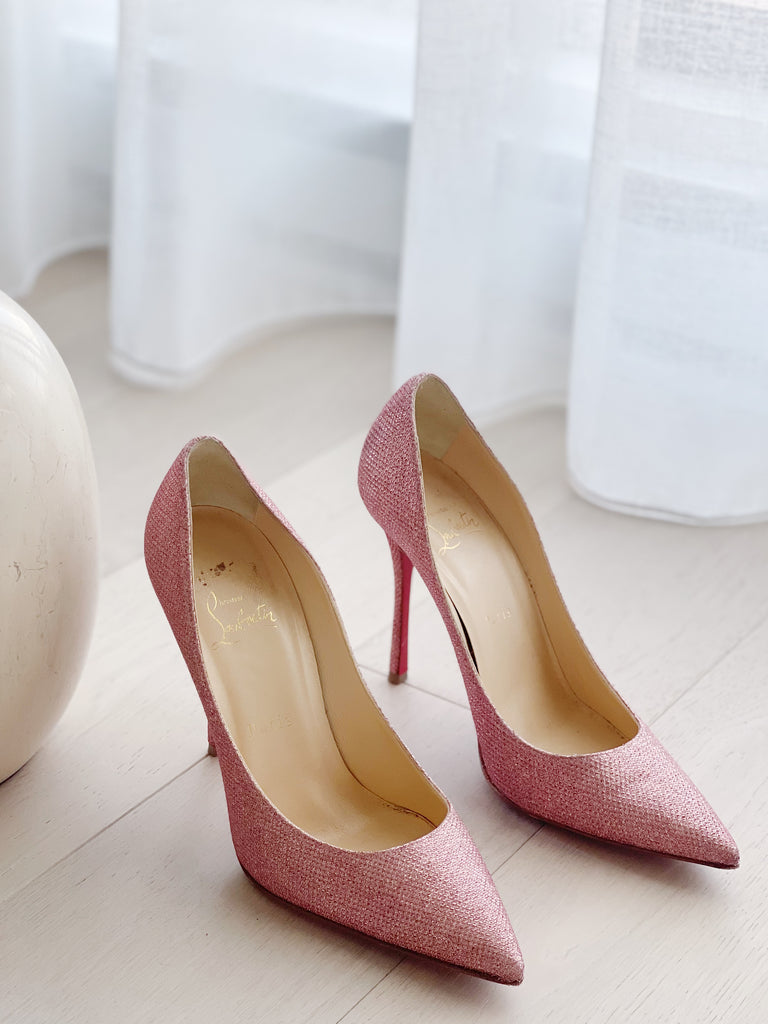 Pointed Glitter Pumps