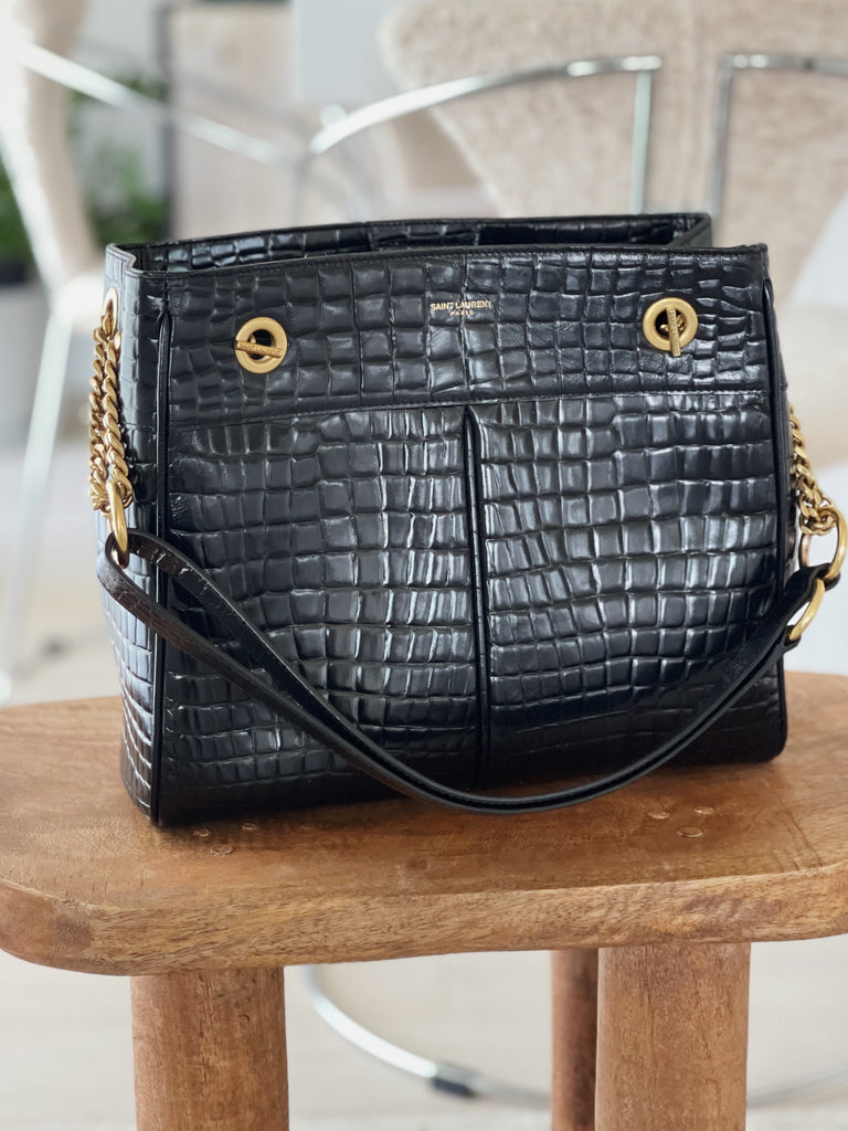 Croc Leather Claude Tote