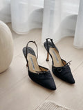 Slingback Pointed Calf-Hair Pumps