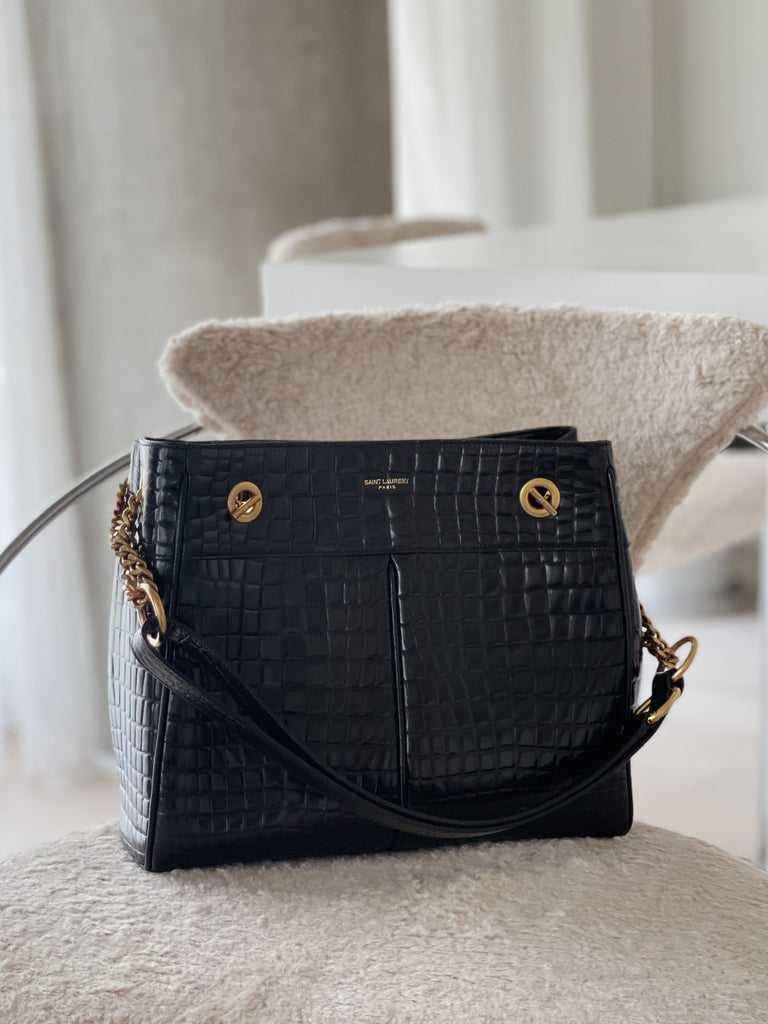 Croc Leather Claude Tote