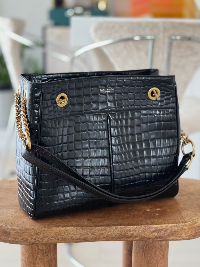 Croc Leather Claude Tote