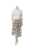 Printed Pleated Toluca  Skirt