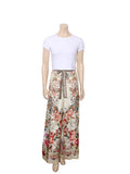 Silk Wide Leg Floral  Pants