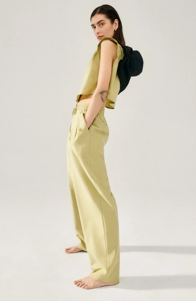 Cotton Silk Slouch Pants