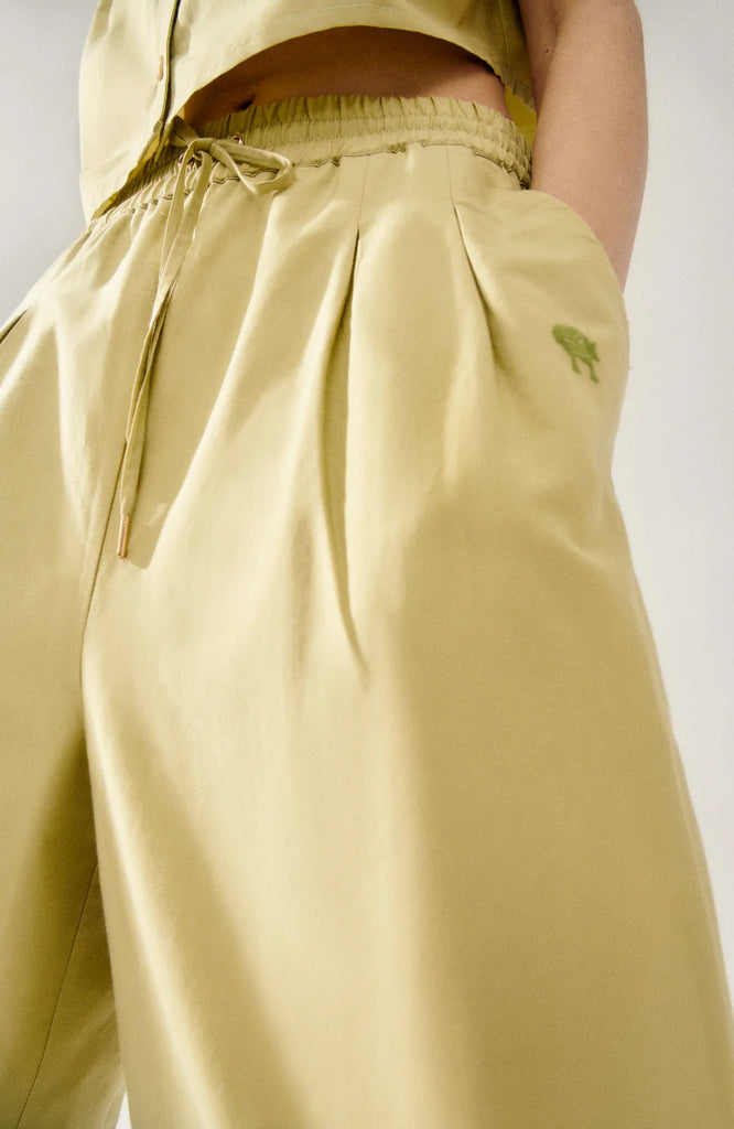 Cotton Silk Slouch Pants