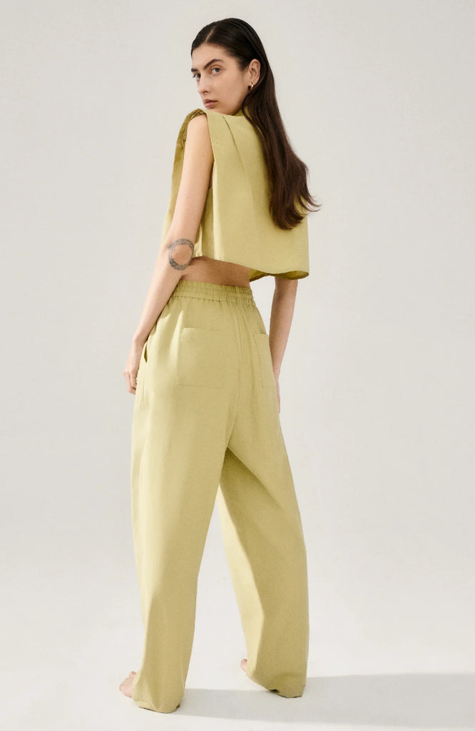 Cotton Silk Slouch Pants