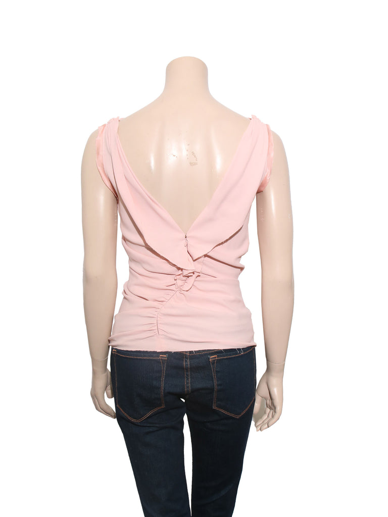 Prada Ruched Sleeveless Top