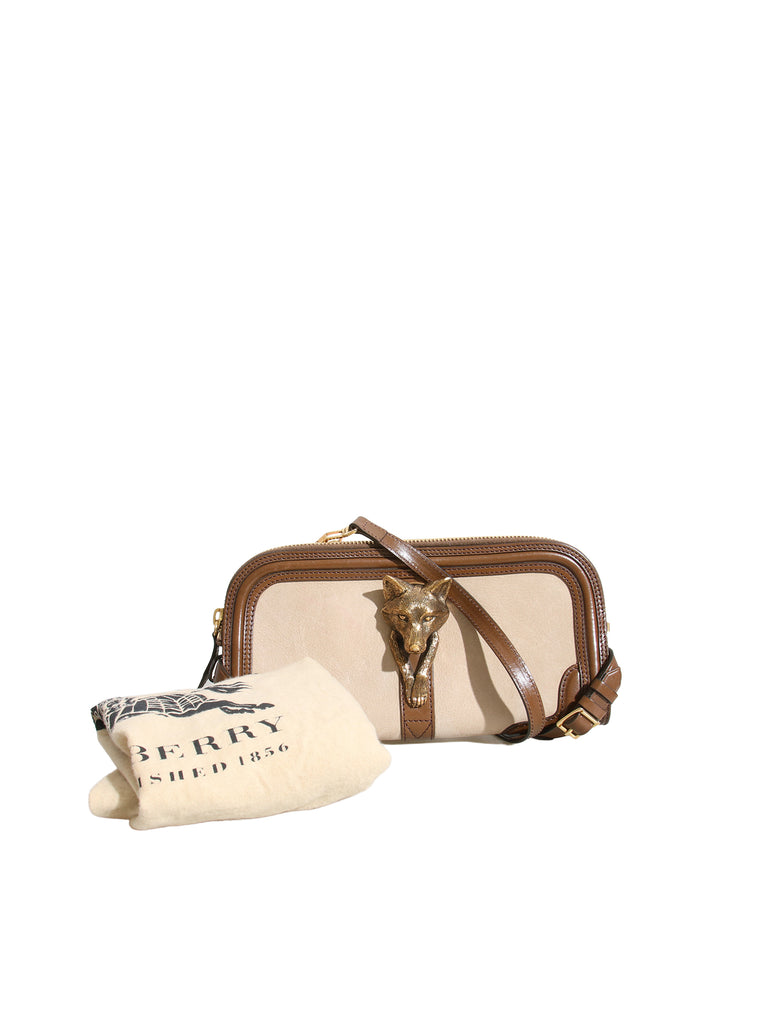 Burberry Nubuck Alma Fox Clutch