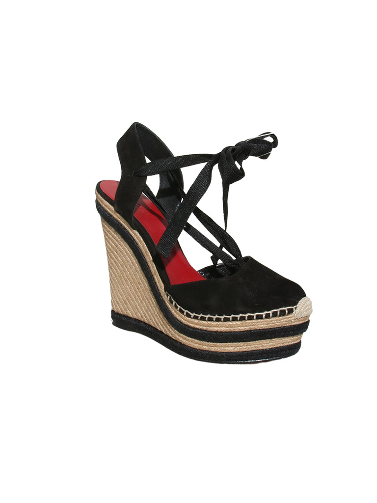 Gucci Suede Wedge Espadrilles